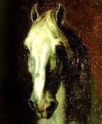 charles emile callande tete de cheval blanc oil painting